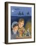 Children Admiring Nativity Scene-Clive Uptton-Framed Giclee Print