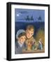 Children Admiring Nativity Scene-Clive Uptton-Framed Giclee Print