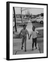 Children Adopted by Single Parents from Los Angeles County Bureau of Adoptions Rollerskating-Bill Ray-Framed Photographic Print