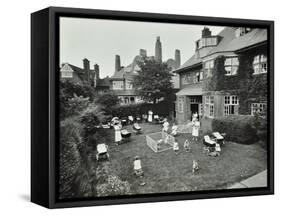 Children and Carers in a Garden, Hampstead, London, 1960-null-Framed Stretched Canvas