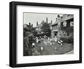 Children and Carers in a Garden, Hampstead, London, 1960-null-Framed Photographic Print