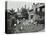 Children and Carers in a Garden, Hampstead, London, 1960-null-Stretched Canvas