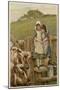 Children and Cows 1890-EK Johnson-Mounted Art Print