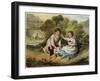 Children and Dogs-null-Framed Art Print