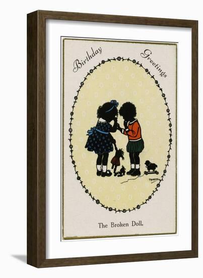 Children and Doll-null-Framed Art Print