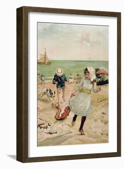 Children and Seaweed from Sunbeams-Edward Ladell-Framed Giclee Print