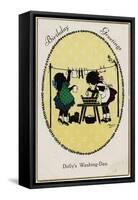 Children and Washing-F Kaskeline-Framed Stretched Canvas