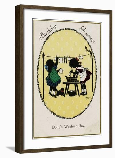 Children and Washing-F Kaskeline-Framed Art Print