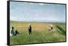 Children and Young Girls Picking Flowers in a Meadow North of Skagen-Michael Peter Ancher-Framed Stretched Canvas