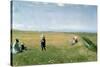 Children and Young Girls Picking Flowers in a Meadow North of Skagen-Michael Peter Ancher-Stretched Canvas