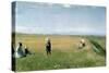 Children and Young Girls Picking Flowers in a Meadow North of Skagen-Michael Peter Ancher-Stretched Canvas