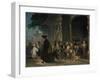 Children at a Church Door, Between 1817 and 1845-Nicolas-Toussaint Charlet-Framed Giclee Print