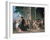 Children at a Church Door, C1817-1845-Nicolas-Toussaint Charlet-Framed Giclee Print