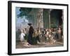 Children at a Church Door, C1817-1845-Nicolas-Toussaint Charlet-Framed Giclee Print