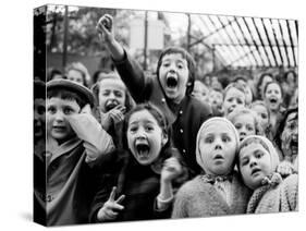 Children at a Puppet Theatre, Paris, 1963-Alfred Eisenstaedt-Stretched Canvas