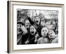 Children at a Puppet Theatre, Paris, 1963-Alfred Eisenstaedt-Framed Photographic Print