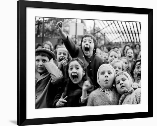 Children at a Puppet Theatre, Paris, 1963-Alfred Eisenstaedt-Framed Photographic Print