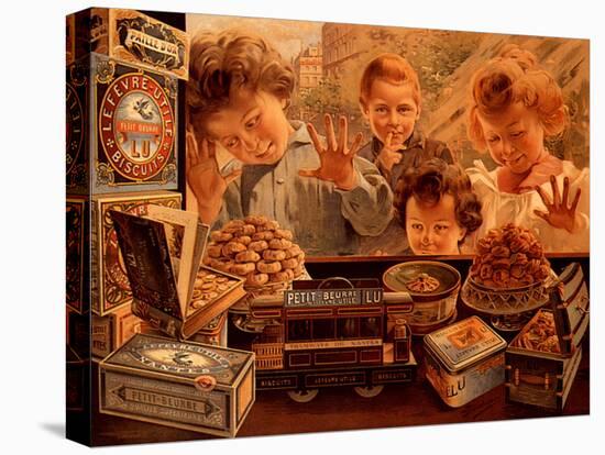 Children at Confectionery Shop-Bocchino V^-Stretched Canvas