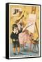 Children at Easel-null-Framed Stretched Canvas