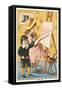 Children at Easel-null-Framed Stretched Canvas