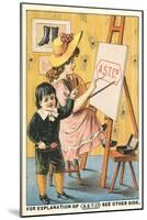 Children at Easel-null-Mounted Art Print