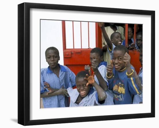 Children at Gambian School, the Gambia, West Africa, Africa-R H Productions-Framed Photographic Print