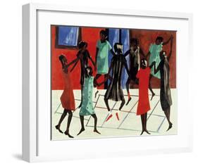 Children at Play, 1947-Jacob Lawrence-Framed Giclee Print