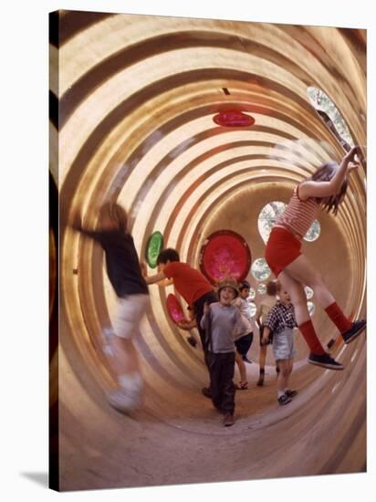 Children at Play in New York City Playgrounds-John Zimmerman-Stretched Canvas