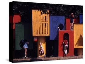 Children at Play in New York City Playgrounds-John Zimmerman-Stretched Canvas