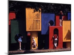 Children at Play in New York City Playgrounds-John Zimmerman-Mounted Photographic Print