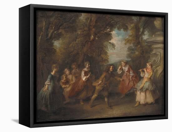 Children at Play in the Open, 1705-43-Nicolas Lancret-Framed Stretched Canvas