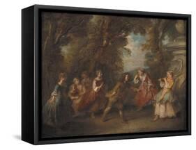 Children at Play in the Open, 1705-43-Nicolas Lancret-Framed Stretched Canvas