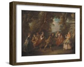 Children at Play in the Open, 1705-43-Nicolas Lancret-Framed Giclee Print