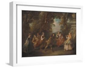 Children at Play in the Open, 1705-43-Nicolas Lancret-Framed Giclee Print