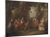 Children at Play in the Open, 1705-43-Nicolas Lancret-Mounted Giclee Print