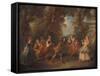 Children at Play in the Open-Nicolas Lancret-Framed Stretched Canvas