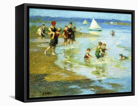 Children at Play on the Beach-Edward Henry Potthast-Framed Stretched Canvas