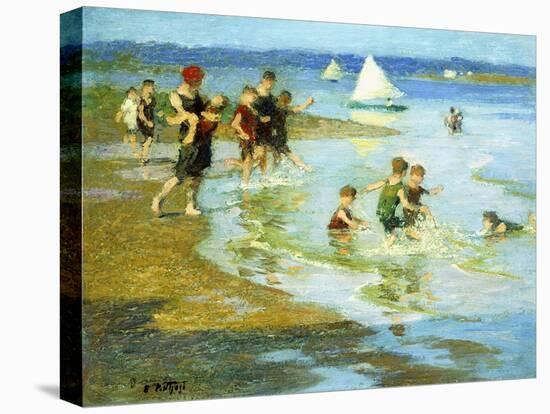 Children at Play on the Beach-Edward Henry Potthast-Stretched Canvas