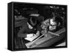 Children at School Desks-null-Framed Stretched Canvas