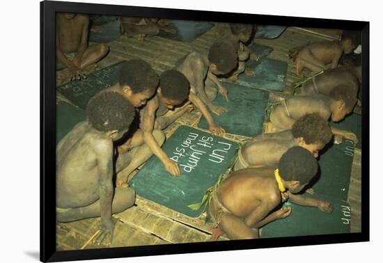 Children at School, Tari, Papua New Guinea-Carol Jopp-Framed Photographic Print