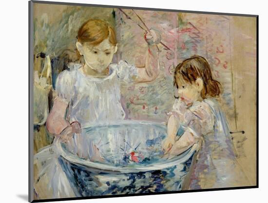 Children at the Basin, 1886-Berthe Morisot-Mounted Premium Giclee Print