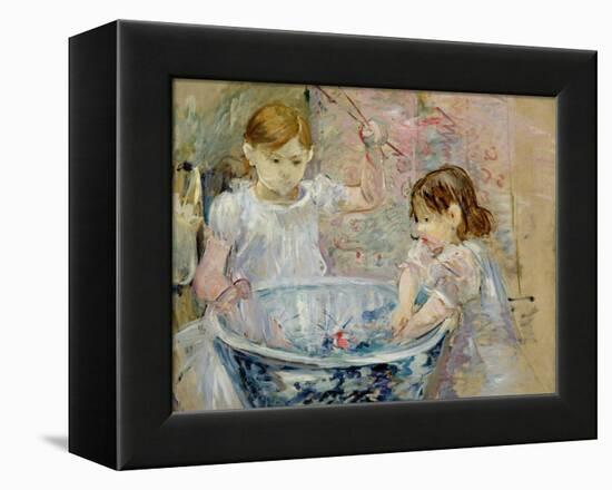 Children at the Basin, 1886-Berthe Morisot-Framed Stretched Canvas