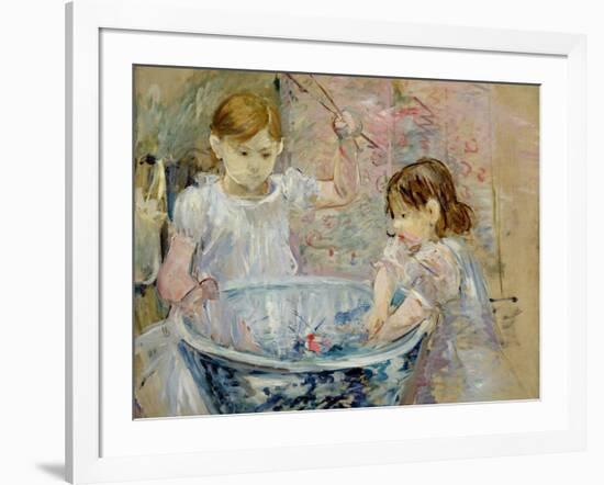 Children at the Basin, 1886-Berthe Morisot-Framed Giclee Print