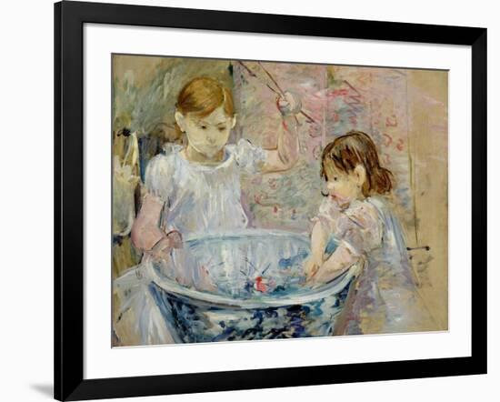 Children at the Basin, 1886-Berthe Morisot-Framed Giclee Print