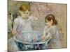 Children at the Basin, 1886-Berthe Morisot-Mounted Giclee Print