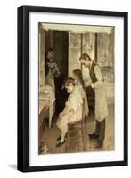 Children at the Hairdresser's-null-Framed Giclee Print