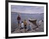 Children at the quay-Harald Oscar Sohlberg-Framed Giclee Print