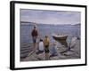 Children at the quay-Harald Oscar Sohlberg-Framed Giclee Print