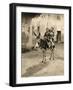 Children at the Village of Marg Near Cairo Riding a Donkey-null-Framed Art Print