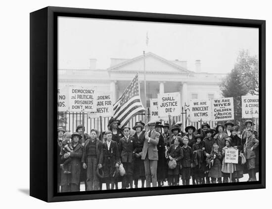 Children at the White House appealing to the President for the release of political prisoners,1922-American Photographer-Framed Stretched Canvas